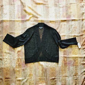 CHRIS McLAUGHLIN WOMEN XL LONG SLEEVE KNIT SHORT WASIT HOLIDAY CARDIGAN SWEATER